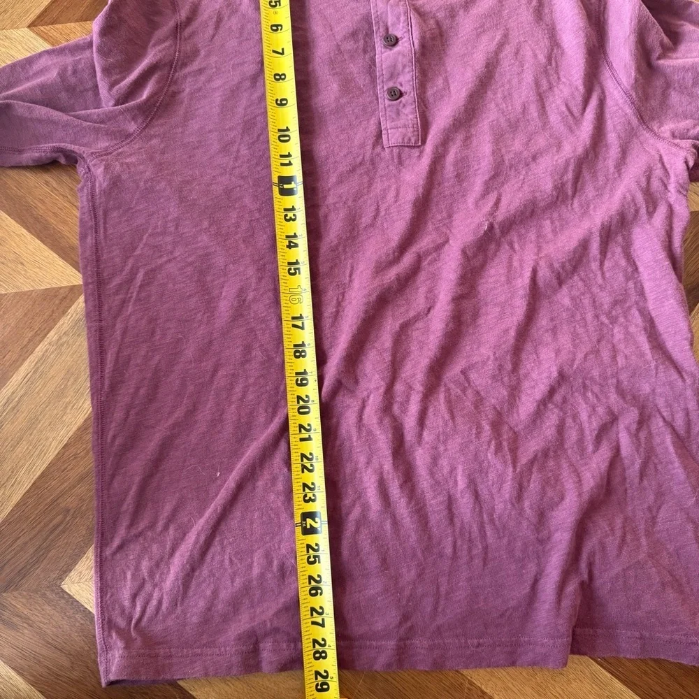 J. Crew Men's Maroon Long Sleeve Henley